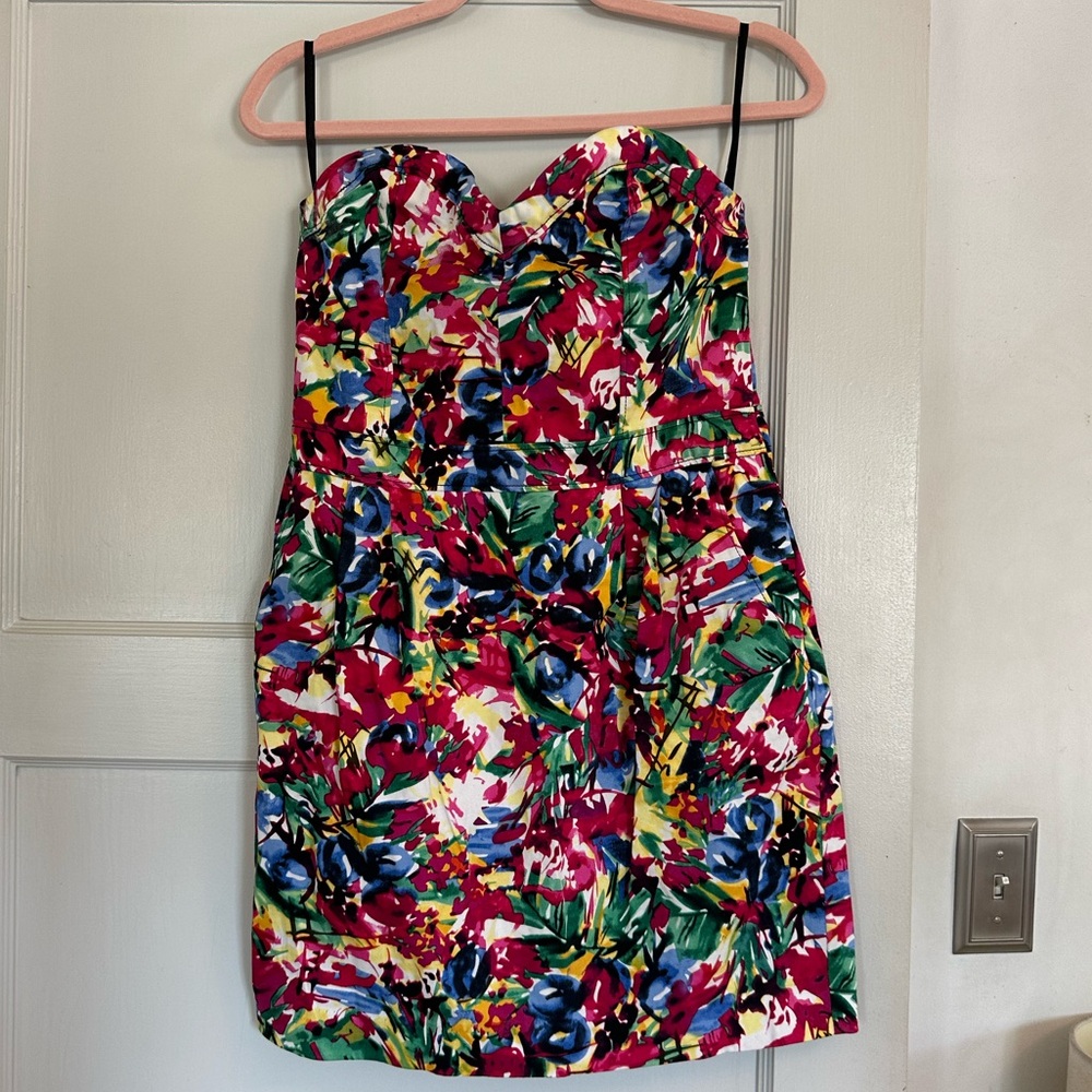 Colorful Strapless Dress